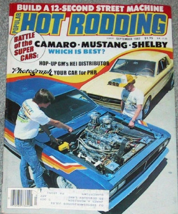 POPULAR HOT RODDING 1983 SEPT - BATTLE OF THE SUPER CARS, CHI T